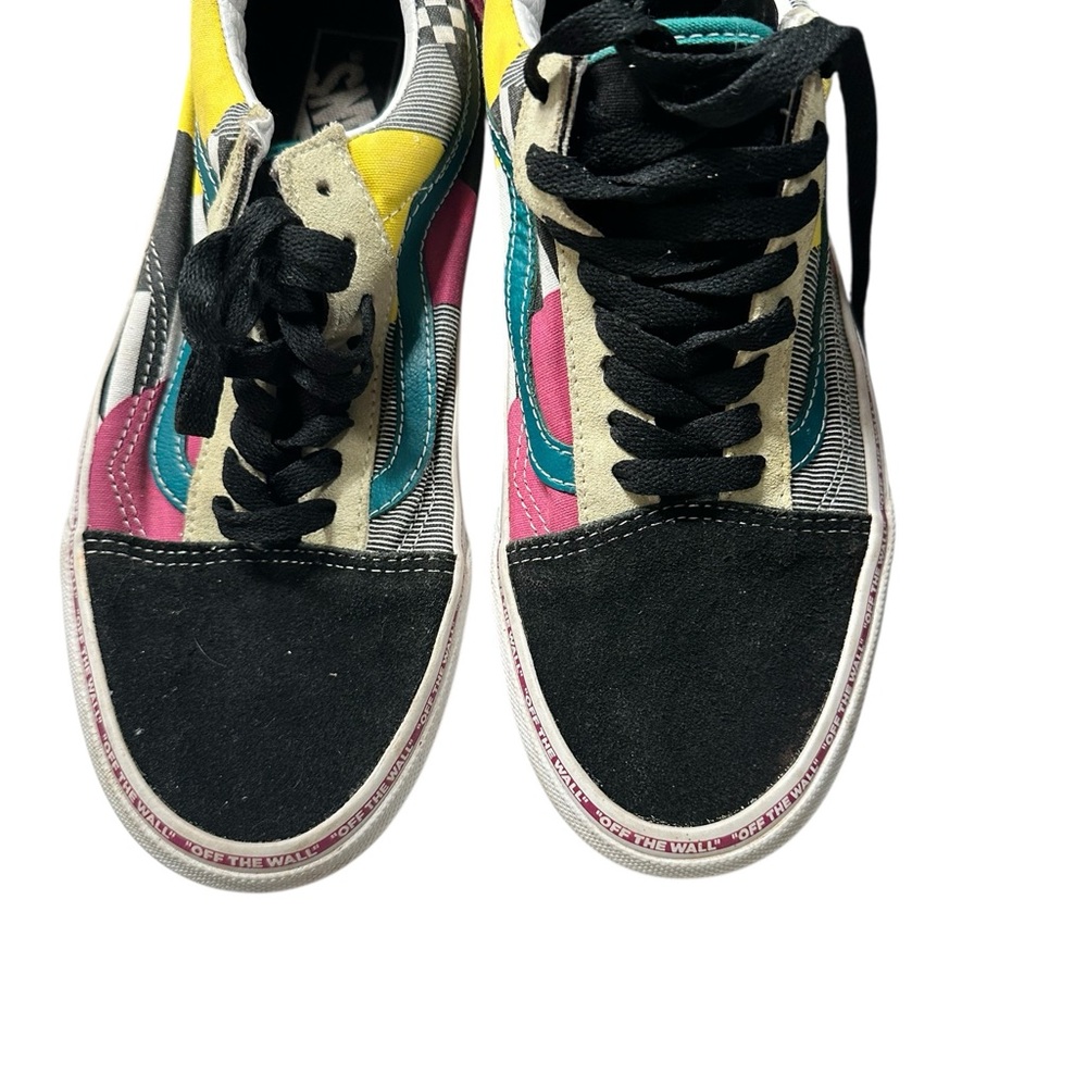Vans Vibrant Patchwork Sneakers Size 9.5 for Women/ Size 8 in Mens